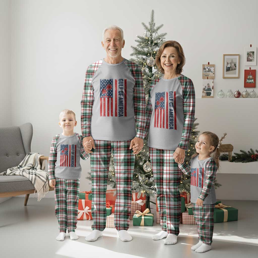 Funny Gulf Of US America Est 2025 Plaid Pajama Set USA American Flag TS02 Christmas Plaid Print Your Wear