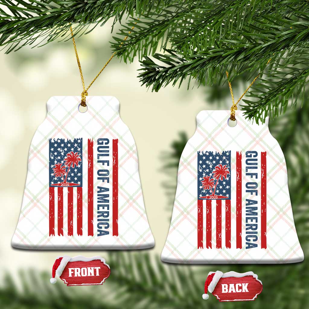 Funny Gulf Of US America Est 2025 Ceramic Ornament USA American Flag TS02 Print Your Wear