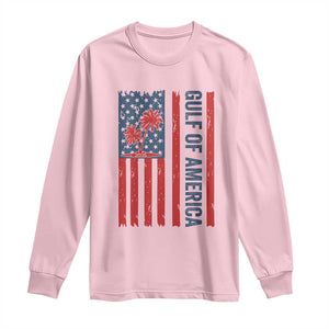 Funny Gulf Of US America Est 2025 Long Sleeve Shirt USA American Flag TS02 Light Pink Print Your Wear