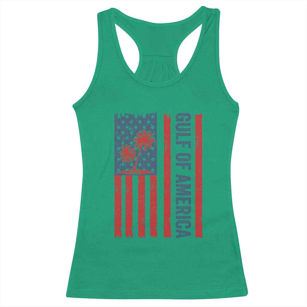 Funny Gulf Of US America Est 2025 Racerback Tank Top USA American Flag TS02 Irish Green Print Your Wear