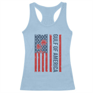 Funny Gulf Of US America Est 2025 Racerback Tank Top USA American Flag TS02 Light Blue Print Your Wear