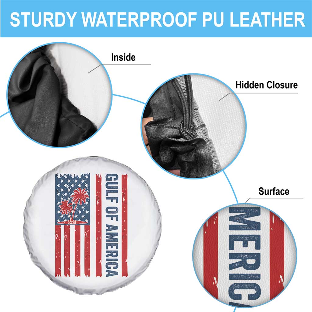 Funny Gulf Of US America Est 2025 Spare Tire Cover USA American Flag TS02 Print Your Wear