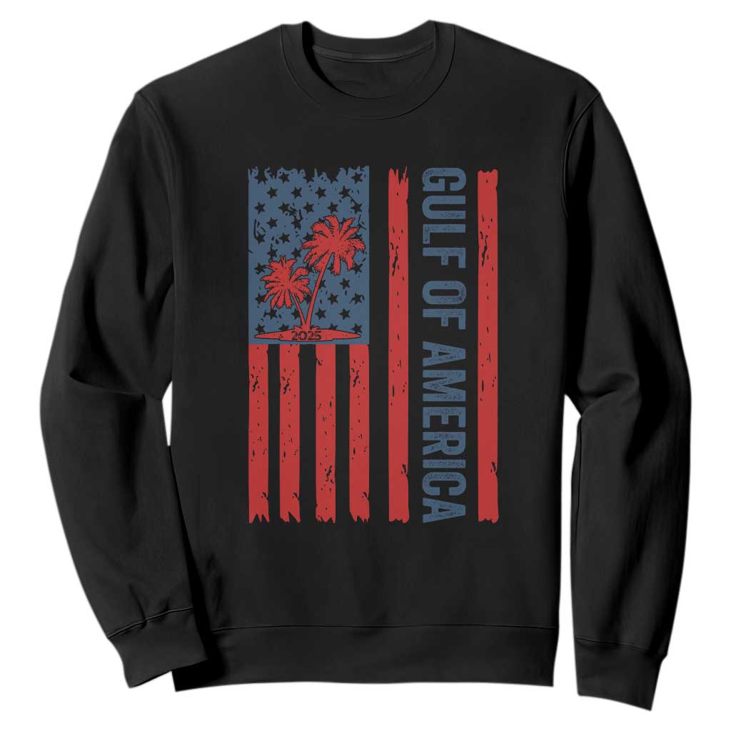 Funny Gulf Of US America Est 2025 Sweatshirt USA American Flag TS02 Black Print Your Wear