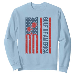 Funny Gulf Of US America Est 2025 Sweatshirt USA American Flag TS02 Light Blue Print Your Wear