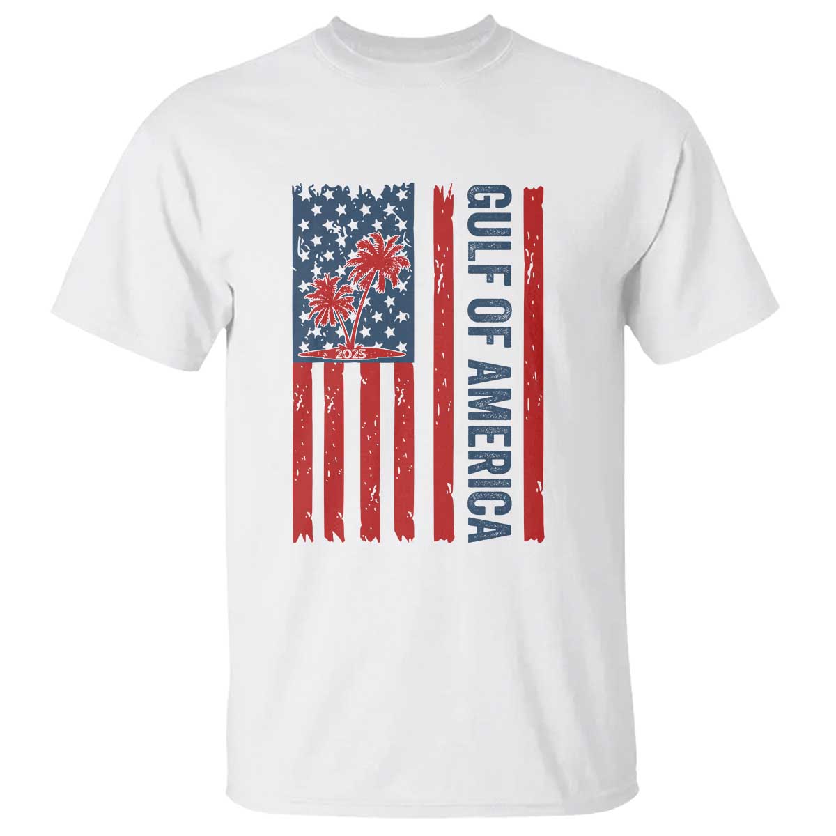 Funny Gulf Of US America Est 2025 T Shirt USA American Flag TS02 White Print Your Wear