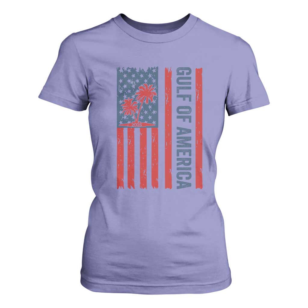 Funny Gulf Of US America Est 2025 T Shirt For Women USA American Flag TS02 Violet Print Your Wear