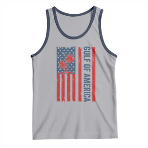 Funny Gulf Of US America Est 2025 Tank Top USA American Flag TS02 Athletic Heather Navy Print Your Wear