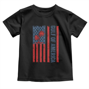 Funny Gulf Of US America Est 2025 Toddler T Shirt USA American Flag TS02 Black Print Your Wear