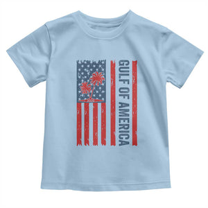 Funny Gulf Of US America Est 2025 Toddler T Shirt USA American Flag TS02 Light Blue Print Your Wear