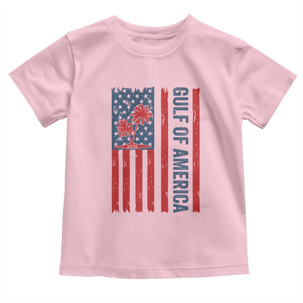 Funny Gulf Of US America Est 2025 Toddler T Shirt USA American Flag TS02 Light Pink Print Your Wear