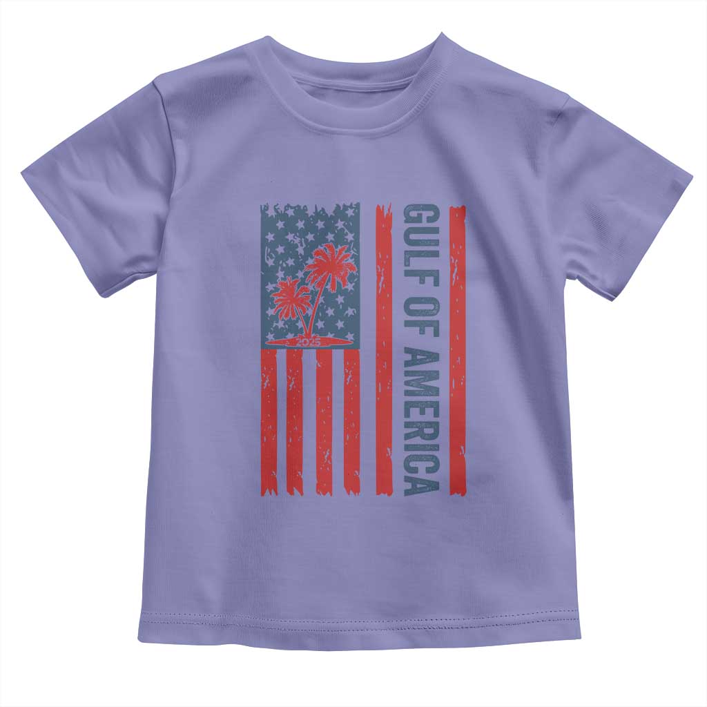 Funny Gulf Of US America Est 2025 Toddler T Shirt USA American Flag TS02 Violet Print Your Wear