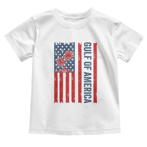 Funny Gulf Of US America Est 2025 Toddler T Shirt USA American Flag TS02 White Print Your Wear