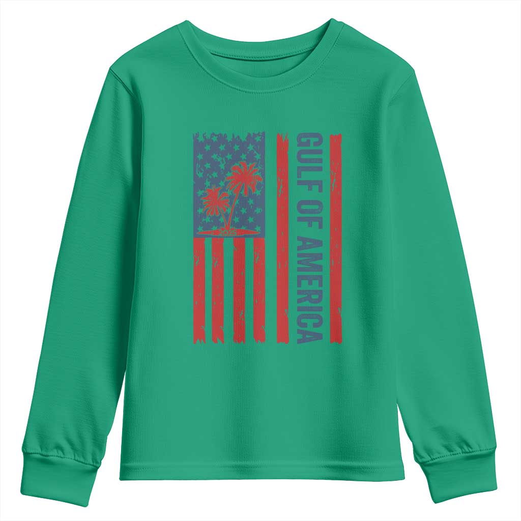 Funny Gulf Of US America Est 2025 Youth Sweatshirt USA American Flag TS02 Irish Green Print Your Wear