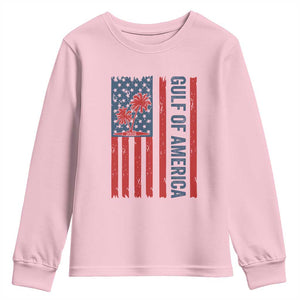 Funny Gulf Of US America Est 2025 Youth Sweatshirt USA American Flag TS02 Light Pink Print Your Wear