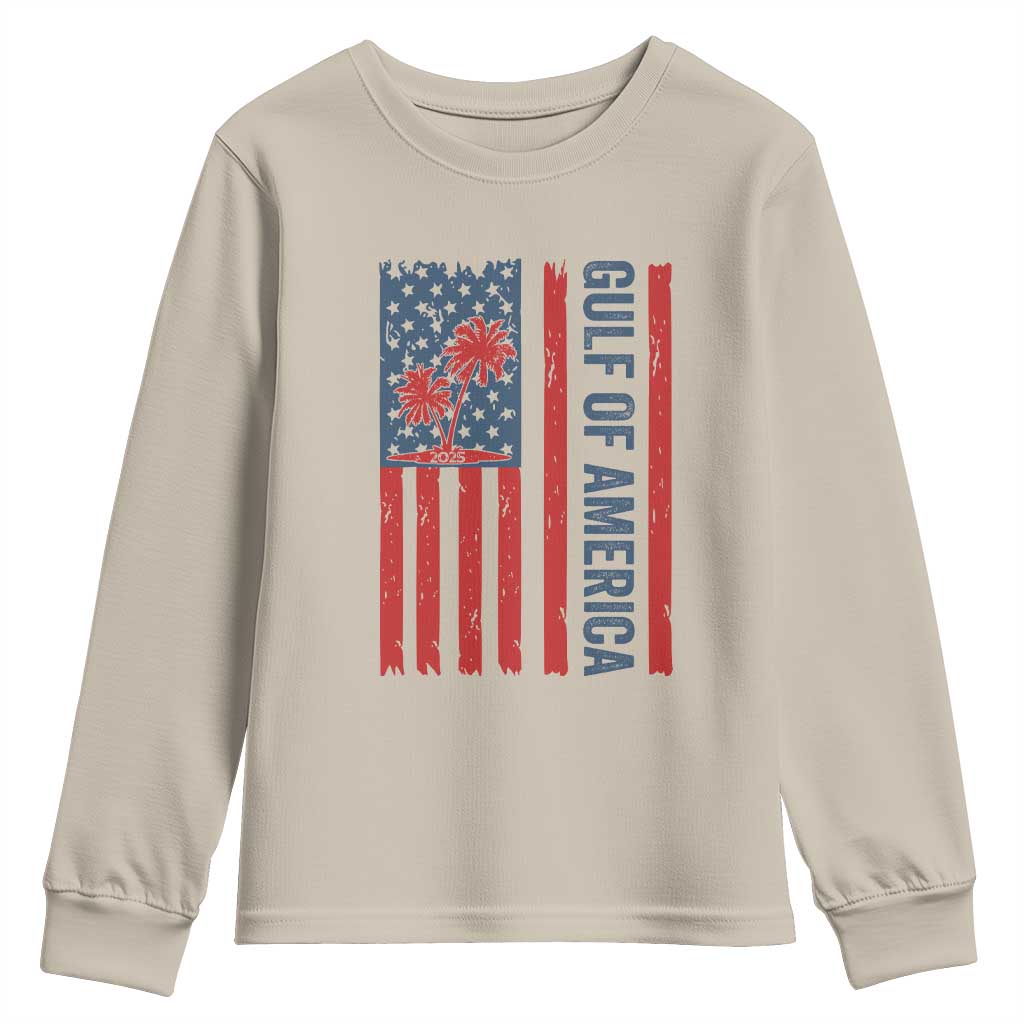 Funny Gulf Of US America Est 2025 Youth Sweatshirt USA American Flag TS02 Sand Print Your Wear