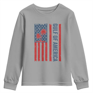 Funny Gulf Of US America Est 2025 Youth Sweatshirt USA American Flag TS02 Sport Gray Print Your Wear
