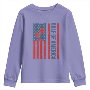Funny Gulf Of US America Est 2025 Youth Sweatshirt USA American Flag TS02 Violet Print Your Wear