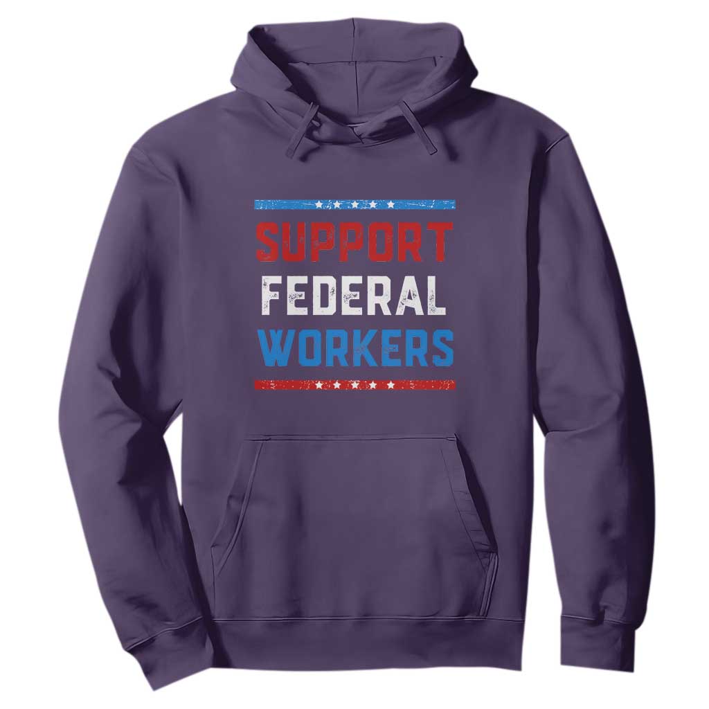 Support Federal Workers Hoodie Patriotic Protect Defend Employee Solidarity TS02 Purple Print Your Wear