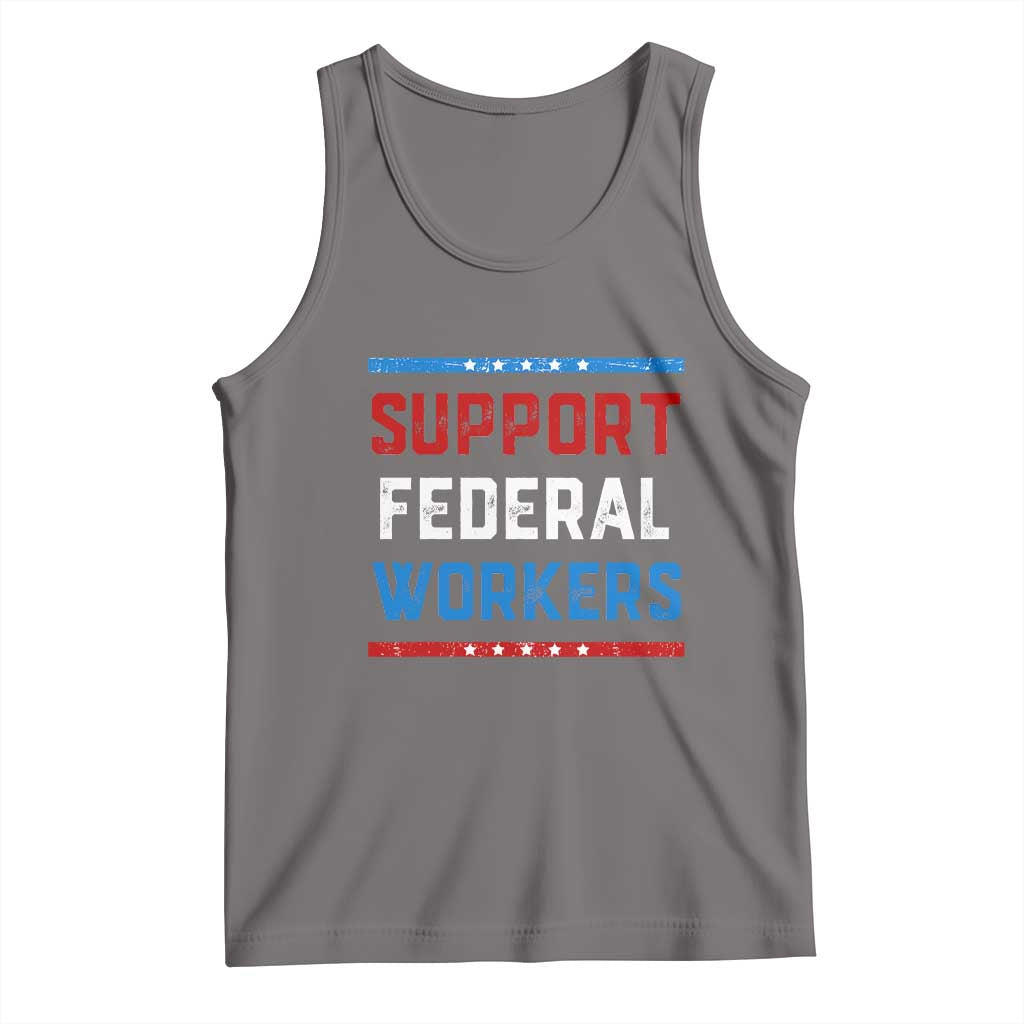Support Federal Workers Tank Top Patriotic Protect Defend Employee Solidarity TS02 Deep Heather Print Your Wear