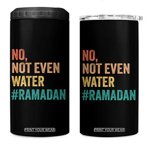 Ramadan Kareem Mubarak 4 in 1 Can Cooler Tumbler No Not Even Water Ramadan TS02 One Size: 16 oz Black Print Your Wear
