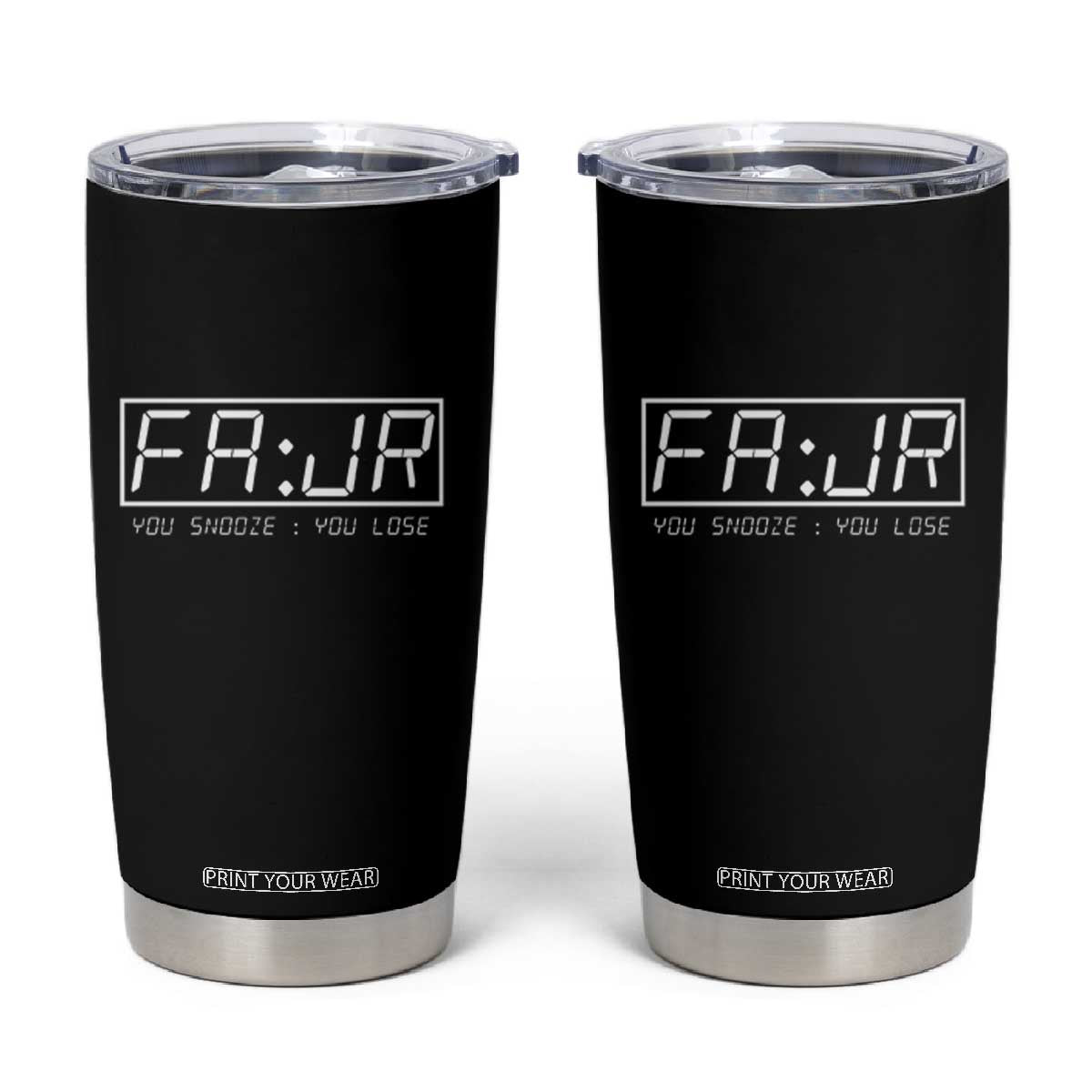 Fajr Time Muslim Tumbler Cup Ramadan Mubarak Kareem TS02 Black Print Your Wear