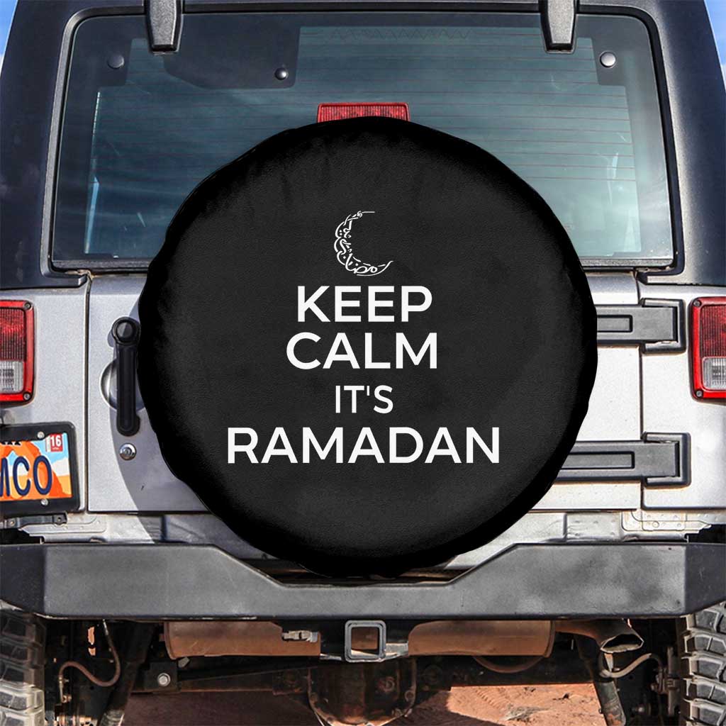 Keep Calm It's Ramadan Spare Tire Cover Kareem Eid Mubarek Islamic Muslims TS02 No hole Black Print Your Wear