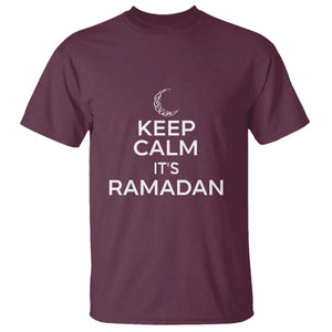 Keep Calm It's Ramadan T Shirt Kareem Eid Mubarek Islamic Muslims TS02 Maroon Print Your Wear
