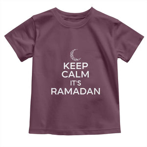 Keep Calm It's Ramadan Toddler T Shirt Kareem Eid Mubarek Islamic Muslims TS02 Maroon Print Your Wear