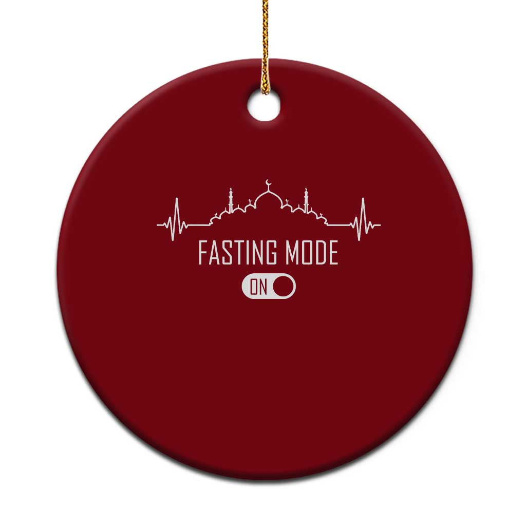 Happy Ramadan Islamic Ceramic Ornament Fasting Mode Is On Muslim TS02 1pc Red Print Your Wear