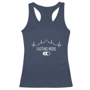 Happy Ramadan Islamic Racerback Tank Top Fasting Mode Is On Muslim TS02 Navy Print Your Wear