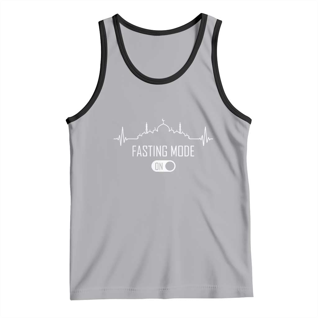 Happy Ramadan Islamic Tank Top Fasting Mode Is On Muslim TS02 Athletic Heather Black Print Your Wear