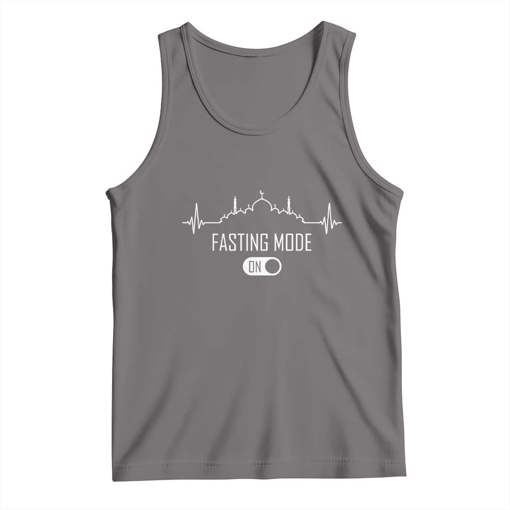 Happy Ramadan Islamic Tank Top Fasting Mode Is On Muslim TS02 Deep Heather Print Your Wear