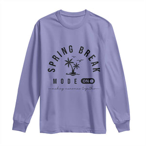 Spring Vacation Break 2025 Long Sleeve Shirt Mode On Party Ready Beach Vibes TS02 Violet Print Your Wear