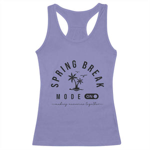 Spring Vacation Break 2025 Racerback Tank Top Mode On Party Ready Beach Vibes TS02 Violet Print Your Wear