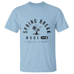 Spring Vacation Break 2025 T Shirt Mode On Party Ready Beach Vibes TS02 Light Blue Print Your Wear