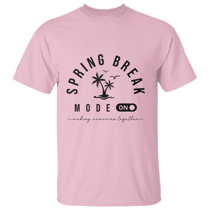 Spring Vacation Break 2025 T Shirt Mode On Party Ready Beach Vibes TS02 Light Pink Print Your Wear