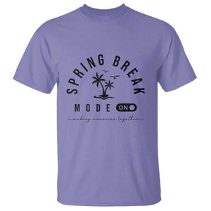 Spring Vacation Break 2025 T Shirt Mode On Party Ready Beach Vibes TS02 Violet Print Your Wear