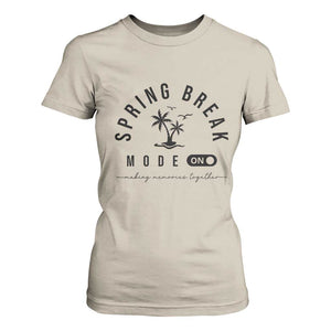 Spring Vacation Break 2025 T Shirt For Women Mode On Party Ready Beach Vibes TS02 Sand Print Your Wear