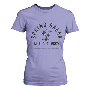 Spring Vacation Break 2025 T Shirt For Women Mode On Party Ready Beach Vibes TS02 Violet Print Your Wear