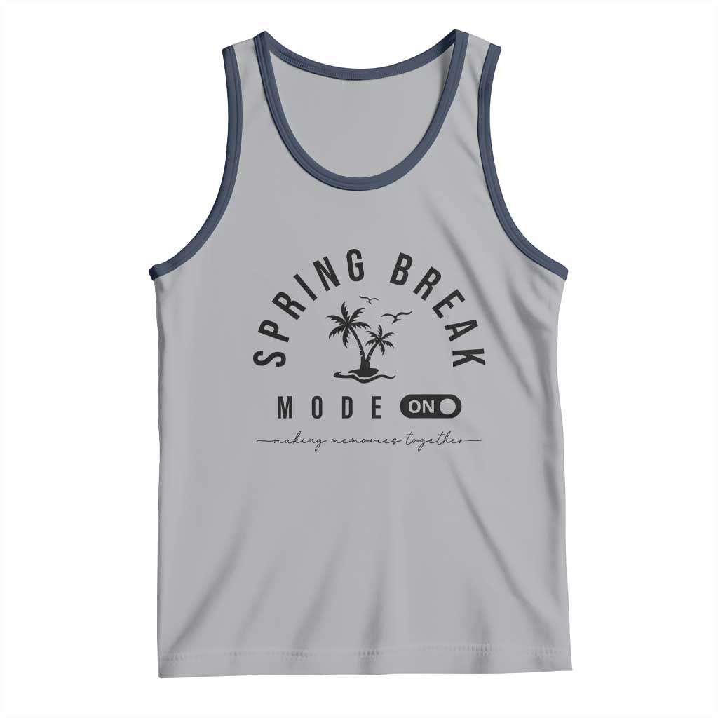 Spring Vacation Break 2025 Tank Top Mode On Party Ready Beach Vibes TS02 Athletic Heather Navy Print Your Wear