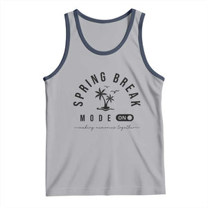 Spring Vacation Break 2025 Tank Top Mode On Party Ready Beach Vibes TS02 Athletic Heather Navy Print Your Wear