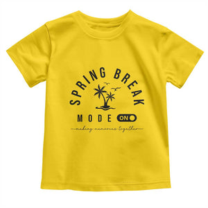 Spring Vacation Break 2025 Toddler T Shirt Mode On Party Ready Beach Vibes TS02 Daisy Print Your Wear