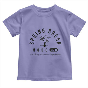 Spring Vacation Break 2025 Toddler T Shirt Mode On Party Ready Beach Vibes TS02 Violet Print Your Wear