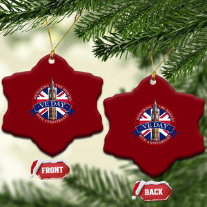 VE Day 80th Anniversary Ceramic Ornament WWII Remembrance 2025 Celebrations London TS02 Print Your Wear