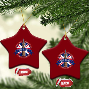 VE Day 80th Anniversary Ceramic Ornament WWII Remembrance 2025 Celebrations London TS02 Print Your Wear