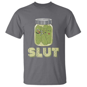 Funny Pickle T Shirt Sarcastic Pickle Slut Pickle Joke A Girl Who Loves Canned Pickles Cucumber TS02 Charcoal Print Your Wear