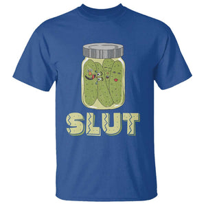 Funny Pickle T Shirt Sarcastic Pickle Slut Pickle Joke A Girl Who Loves Canned Pickles Cucumber TS02 Royal Blue Print Your Wear
