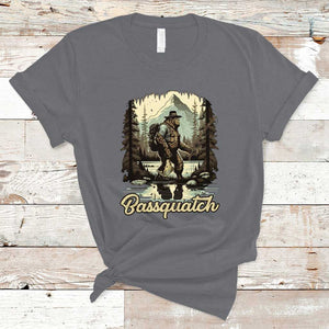 Funny Fishing T Shirt Bigfoot Fishing Outdoor Bigfoot Team Sasquatch Hunting Fishing Gifts For Men Women Fisherman TS02 Charcoal Print Your Wear