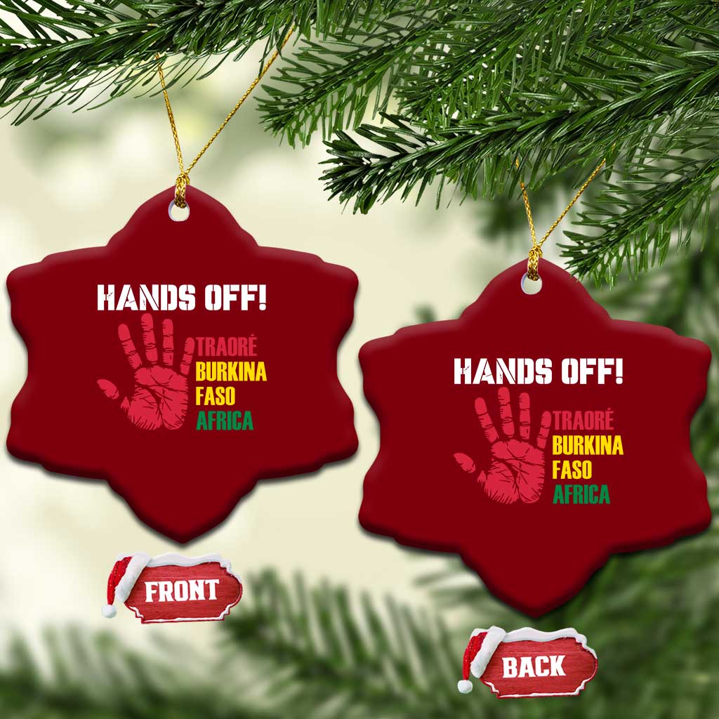Hands Off Traoré Burkina Faso Africa Ceramic Ornament TS02 Print Your Wear