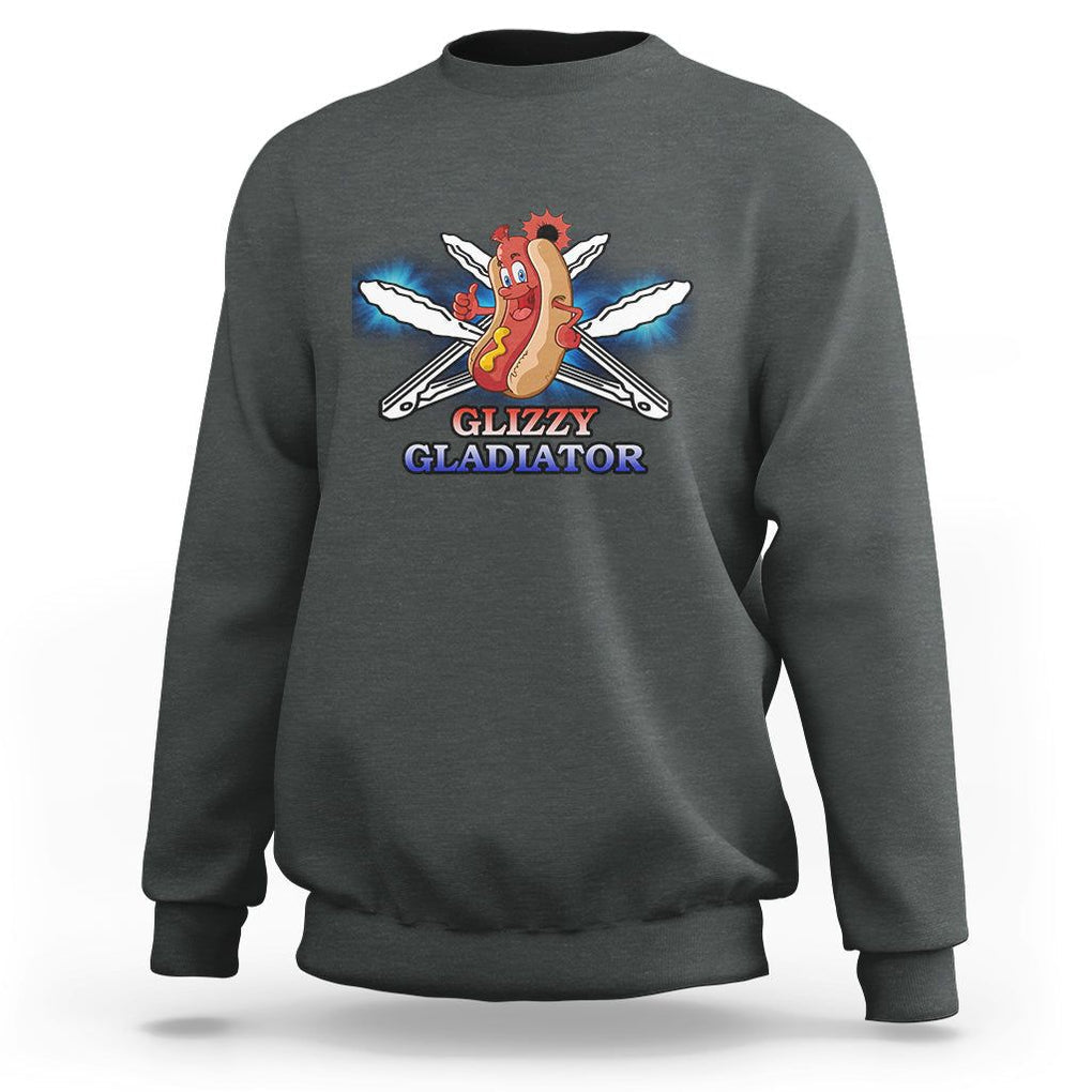 Hot Dog Lover Sweatshirt Glizzy Gladiator TS02 Dark Heather Printyourwear